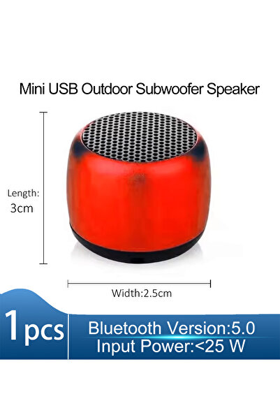 Choice مكبر صوت M1 أحمر محمول بتقنية البلوتوث ومكبر صوت محيطي ستيريو صغير الح...