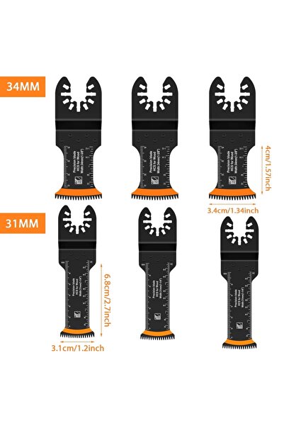 Choice 34mm 8pcs black 24/8pc Oscillating Saw Blades HCS Japanese Tooth Oscillating Multitool Blade for Cut