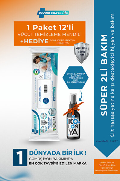 Doctor Silver Ion Gümüş Iyonlu Özel Formül, Kremli Vücut Temizleme Havlusu (1...