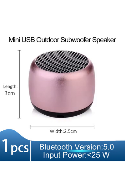 Choice مكبر صوت M1 وردي محمول بتقنية البلوتوث ومكبر صوت محيطي ستيريو صغير الح...