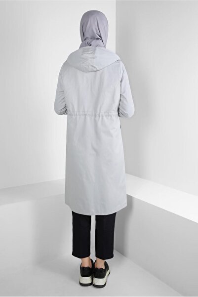 Alvina KAPÜŞONLU BELİ LASTİK İP DETAYLI TRENÇKOT 10762