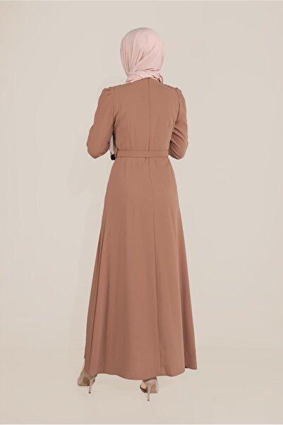 Alvina Embroidered Belted Watermelon Sleeve Dress 40586