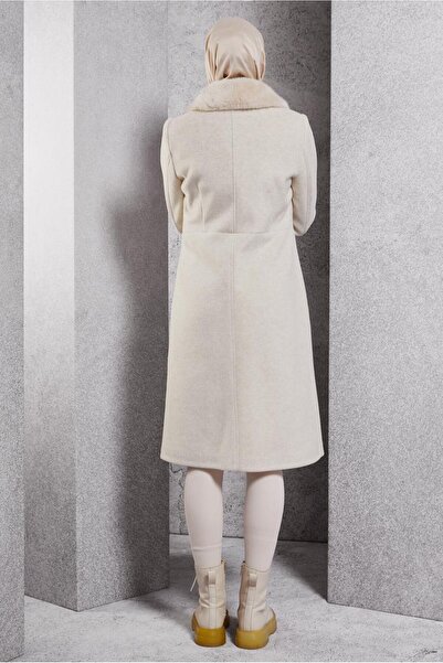 Alvina Coat 90503 - Fur Detailed Collar