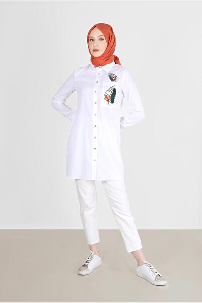 Alvina Τουνίκ με λεπτομέρεια κεντήματος με κουμπιά - 41754-1