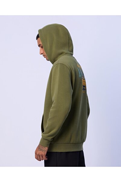 Kappa Theo Erkek Haki Regular Fit Hoodie