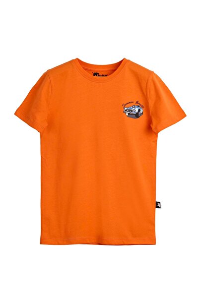 Bad Bear Dustin Orange Printed Kids T-Shirt