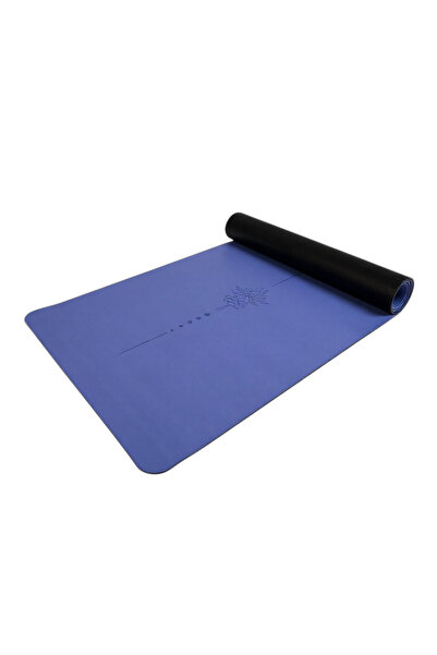 NYRA Kaydırmaz Doğal Kauçuk Yoga Matı 5mm Mavi Lotus Desenli