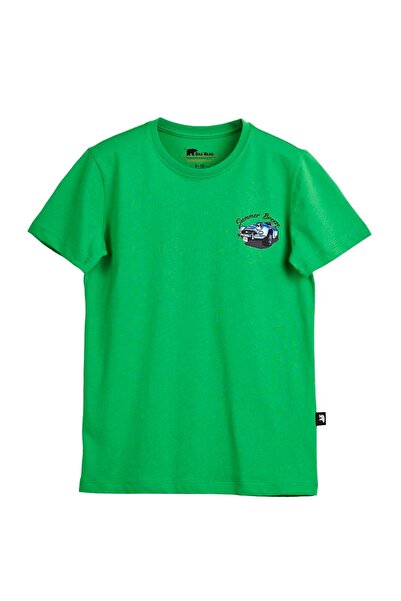 Bad Bear Dustin Green Printed Kids T-Shirt