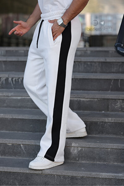 Berka 3 İplik Ş Fleece-Lined Baggy Sweatpants Men's O Oversized Thick Winter Premium Quality