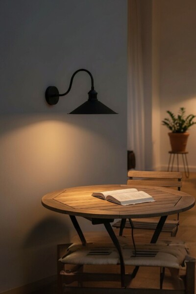Bamyum Spor Siyah Aplik Dekoratif Duvar Lamba Kafe Pastane Restoran Salon Fırın Için Retro Otel Ev