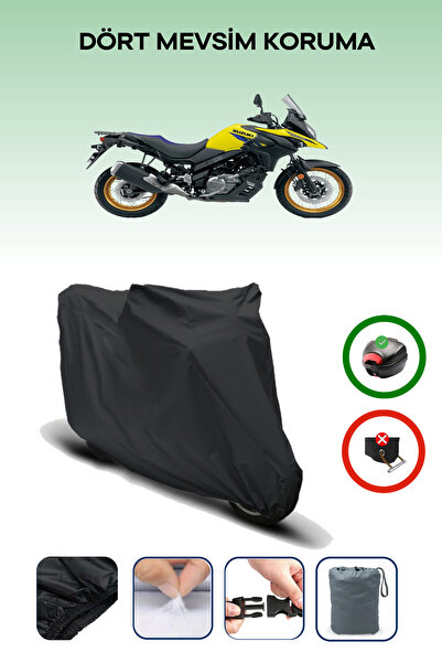Breen Black Suzuki V-Strom 650 Xt Abs Motorcycle Tarpaulin Rear Bag Compatible