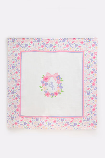 Atelier Babbi Double Layer Muslin Baby Blanket - Little Flowers / Pink