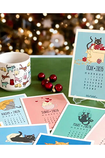 Bikutumutluluk 2026 KEDİ MASA TAKVİMİ