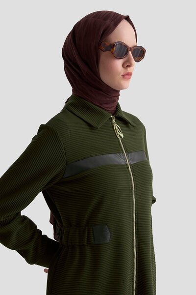 Armine TREND Yeni Sezon Gömlek Yaka Beli Lastikli Tunik Ve Beli Lastikli Cepli Kumaş Pantolon Alt-Üst Takım