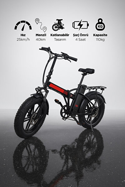 FC BİKE Bike - S Model Elektrikli Katlanılabilir Bisiklet Düz Kadro