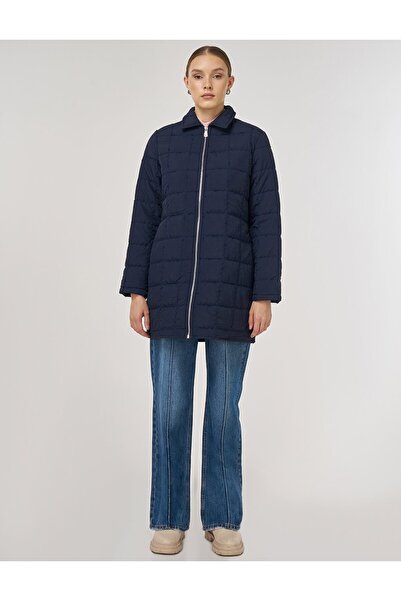 Kayra Punto Dikişli Kısa Anorak Mont Lacivert