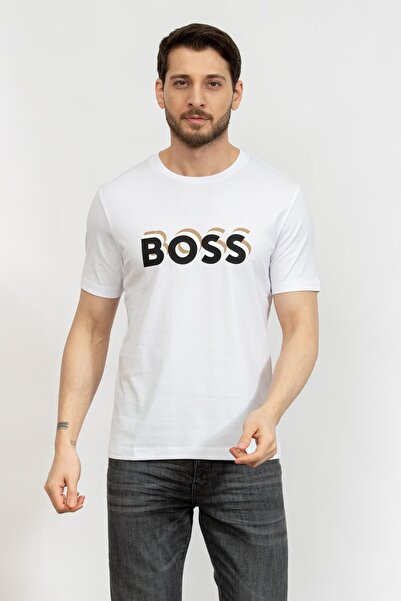 BOSS Erkek Bisiklet Yaka T-Shirt