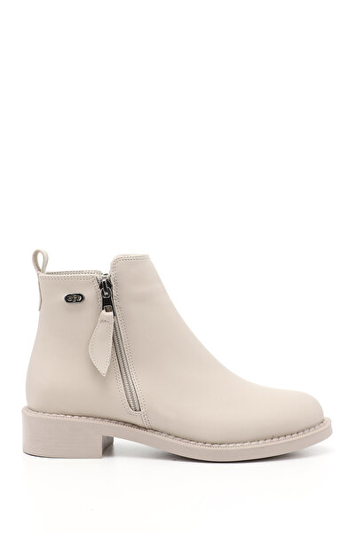 GÖNDERİ(R) Women/Girls Beige Double Zipper Boots