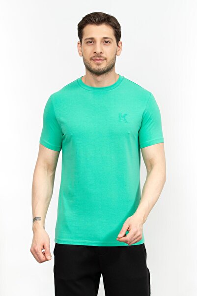 Karl Lagerfeld Erkek Bisiklet Yaka T-Shirt Yeşil