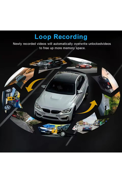 Choice كاميرا لوحة القيادة ثنائية العدسة بدقة 1080 بكسل، مقاس 3.16 بوصة، زاوية واسعة، رؤية ليلية، مستشعر جاذبية (بدون بطاقة SD)