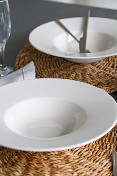 Farika Porselen Katre 28 Cm Farfurie Paste Groapă Porțelan Alb