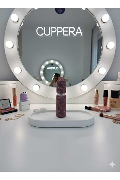 CUPPERA Parıldayan Elmas İşlemeli Mini Doldurulabilir Parfüm Şişesi 10 ML (Mor)