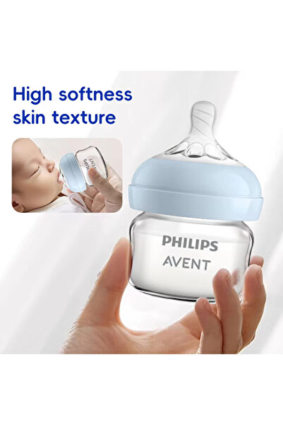 Philips 60ml 125ml 2PCS AVENT 60m 125ml Newborn Baby Glass Bottle Wide Neck Anti-Colic Anti-Choking