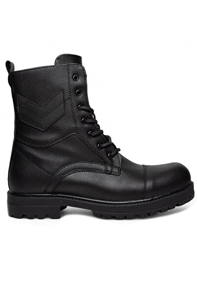 Celira Cnt Siyah Kauçuk Kaymaz Taban Erkek Postal Bot NSB932