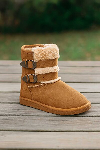 POTEEN Dobra Kadın Kısa Bot P308-Taba