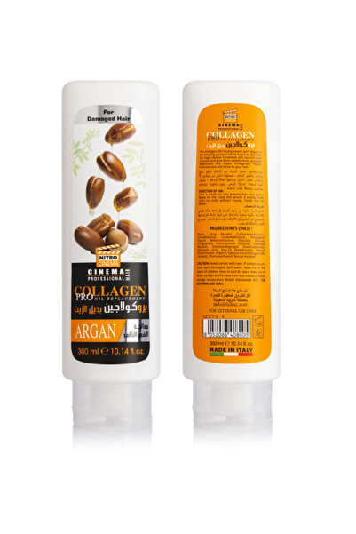 NITRO CINEMA نيترو سينما برو كولاجين بديل الزيت لمعالجة الشعر التالف بزيت الأ...