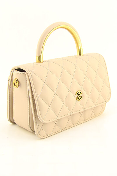 HNB Women's Mink Quilted Box Double Strap Crossbody Bag