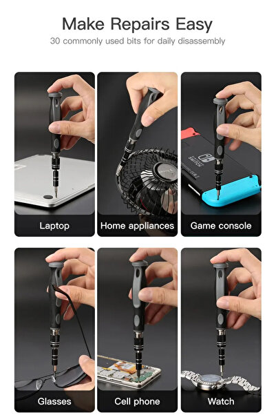 Choice مجموعة مفكات براغي دقيقة 32 في 1، مجموعة أدوات يدوية يدوية، بت مغناطيسي صغير لشاومي
