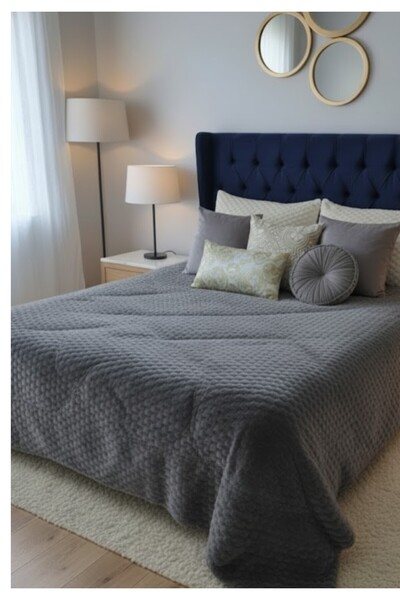 Royal Touch 3 Parça Comfort Set Yorganli gri