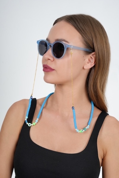 JULIANO سلسلة نظارة فيمو ذهبية ملونة - قلادة - اسوارة