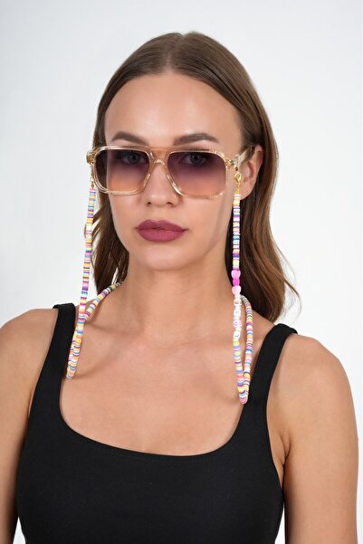 JULIANO Fimo Love Heart Colored Glasses Chain - Necklace - Bracelet