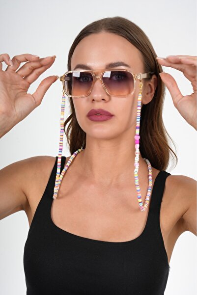 JULIANO Fimo Love Heart Colored Glasses Chain - Necklace - Bracelet