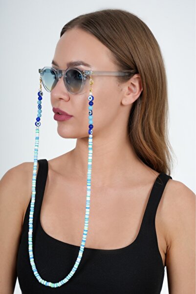 JULIANO Fimo Blue Evil Eye Glasses Chain - Necklace - Bracelet