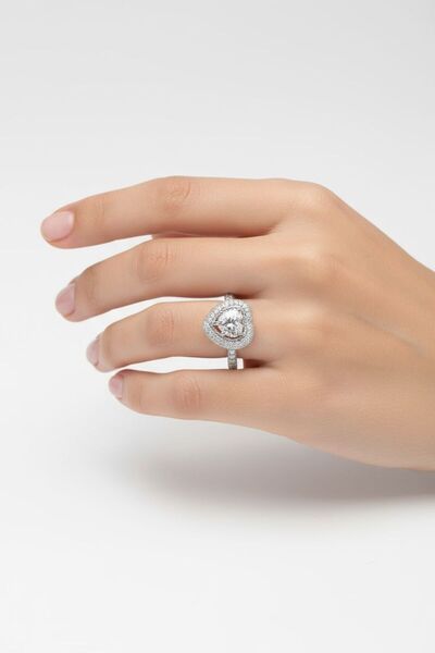 Çgk Çiğdem Gürel Kuyumculuk Kalpli Tektaş Altın Yüzük