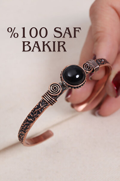 Süspüs Accessories Onix Taşlı Saf Bakır Otantik Bilezik