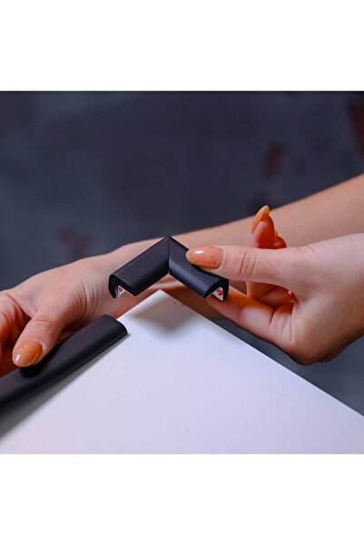 Miningaa A Quality 3m Tape 10 Meters 10 Pcs Matte Black Corner Protector Flexible and Soft Rubber Edge Protector