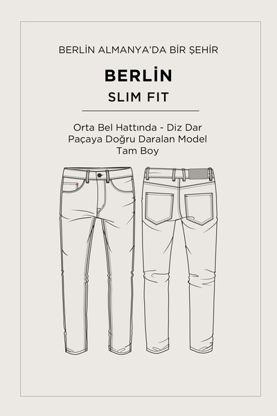Avva Erkek Lacivert Klasik Bel Pamuklu Rins Yıkamalı Berlin Slim Fit Jean Pantolon A52Y3531