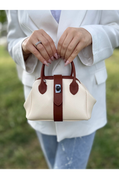 DEV 3 ADAM Geantă de mână și de umăr, cu curea lungă reglabilă, elegantă și utilă, pentru femei, de culoare crem