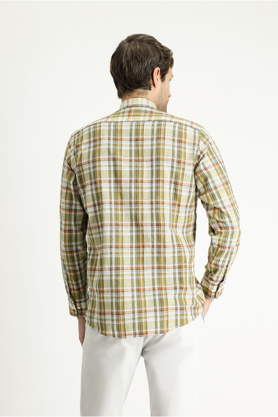 Kiğılı Plaid Patterned LonG Sleeve Cotton Sports Shirt - Regular Fit