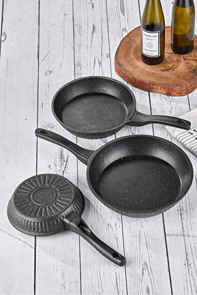 Taç Valeriya Cast Iron 3-Piece Pan Set 20 - 24 - 28 cm