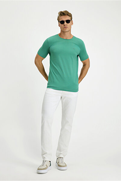 Kiğılı Βαμβακερό μπλουζάκι με λεπτή εφαρμογή με λαιμόκοψη