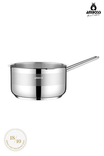 Amboss Saphire Stainless Steel Saucepan and Milk Pot Suitable for All Stoves 16 cm
