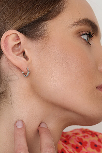 Gümüş Vadisi Kadın 925 Ayar Zirkon Taşlı Zincir Küpe