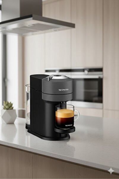 Nespresso Vertuo Next Krups Kapsül Kahve Makinesi – Madalyon Gümüş | Tek Tuşla 5 Farklı Kahve Boyutu