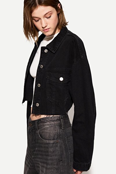 Bershka Cropped denim jacket