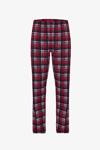Penti Ekoseli Erkek Bisiklet Yaka Cepli Pijama Takımı